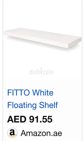 2pc Brand new floating shelves heavy duty white wooden in throw away price 40 by 15