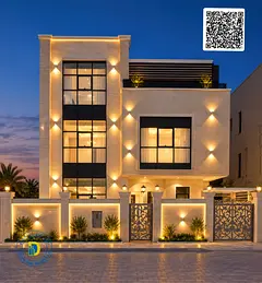 7-bedroom villa for sale in Al Zahia, featuring 3 living areas and a rooftop terrace, at an excellen