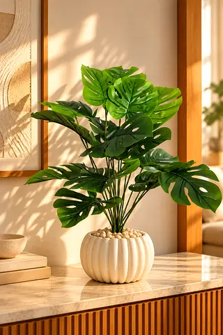 Artificial Hollow Monstera – Without Pot
