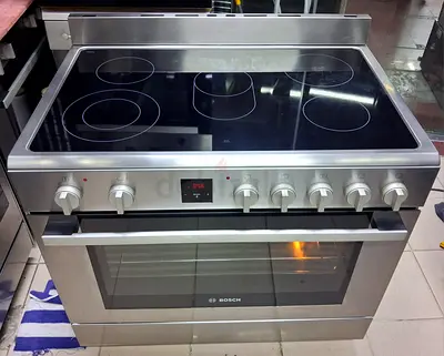 Bosch Stainless Steel 90cm Electric Ceramic Cooker with Oven - Good Condition