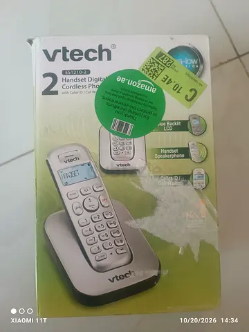 VTech 2-Handset Digital Cordless Phone (ES1210-2) - Almost New, Box Included