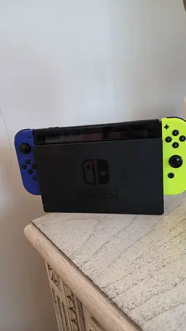 Nintendo Switch console with neon Joy-Con (good working condition)