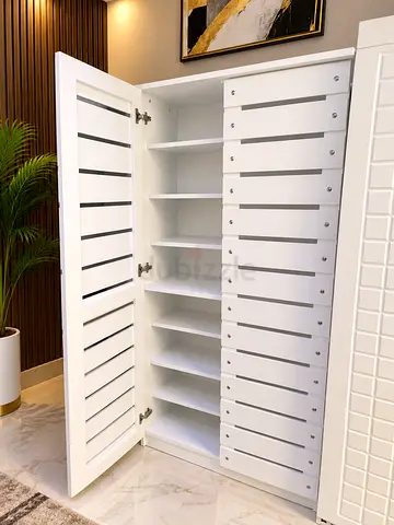 White Wooden Shoe Cabinet / Storage Cupboard -brand new
