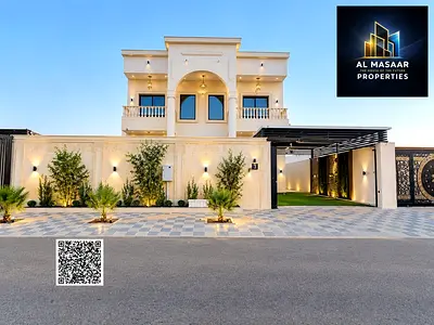 Luxury villa for sale in Al Zahia, Ajman | Directly on Sheikh Mohammed Bin Zayed Road | Corner prop