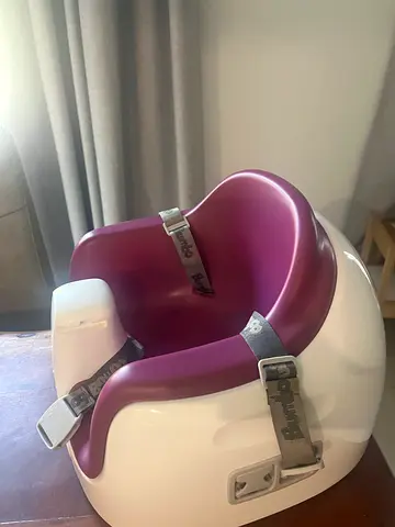 Baby floor seat with detachable tray (purple) - comfy booster for infants