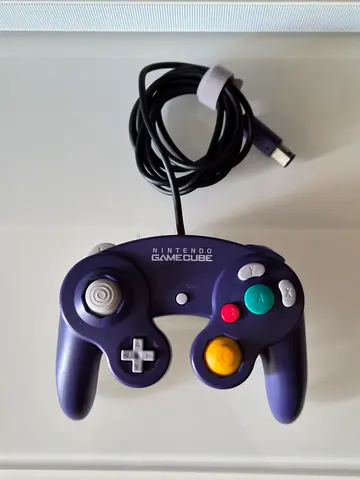 Original Nintendo GameCube Controller - Indigo Clear Good Working Condition