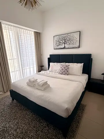 Standard King size bed frame with mattress