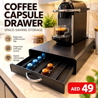 Nespresso Capsule Storage Drawer | Metal Coffee Pod Holder
