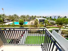 SINGLE ROW 3BR+MAID VILLA FACING TO PARK AND POOL JUST 165K