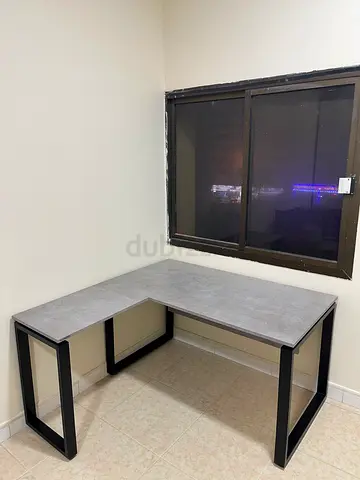Sturdy Modern Study/Office Table MAGNA L Shape Desk - Dark Grey - Left Office Base brand