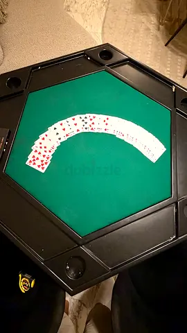 Foldable Poker/Card Game Table with Green Felt Surface
