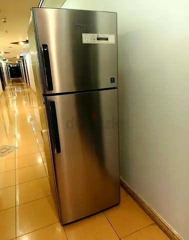 Whirlpool Stainless Steel Double Door Refrigerator - Top Freezer