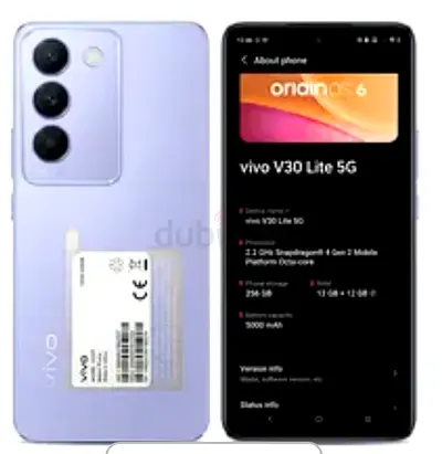 vivo V30 Lite 5G - Purple, Unlocked, Good Condition