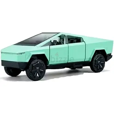 Die-cast Tesla Cybertruck toy model broken little needs to be fixed - mint green, collectible