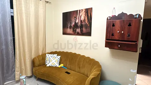 Mustard Velvet 3-Seater Soft — Good Condition