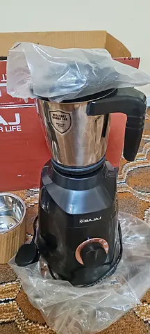 Bajaj 750W Mixer Grinder with 3 Stainless Steel Jars - Good Condition