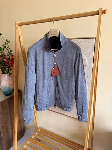 Loro Piana 2 faced Black and Grey Zip-Up Jacket (SUPER MASTER QUALITY)