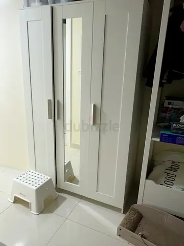 IKEA BRIMNES 3-Door Wardrobe with Mirror – Good Condition