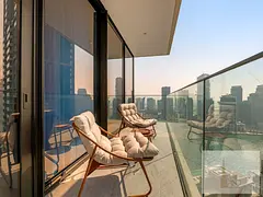 fully furnished | elegant corner 1 bed | multiple checks | Canal view, high floor