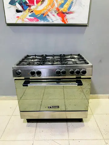 Used Tecnogas 5-Burner Gas Cooker with Oven – Stainless Steel