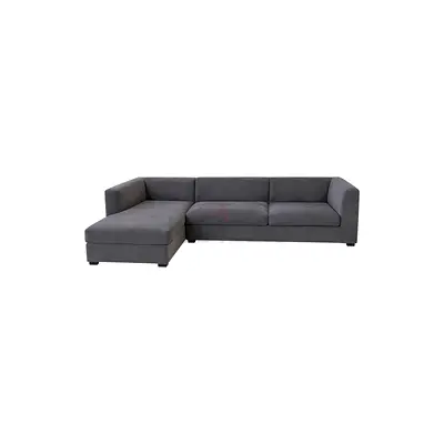Modern L-Shape Sectional Sofa (Dark Grey / Charcoal)