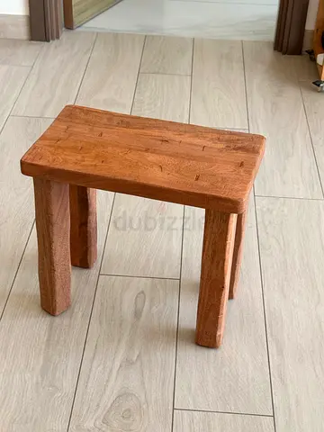 Solid Wood Rustic Stool / Side Table