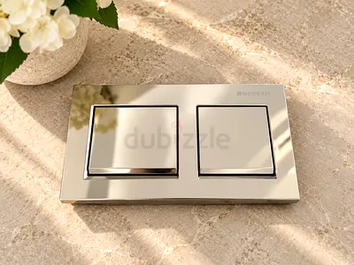 Geberit Dual Flush Chrome Wall Plate / Actuator - Excellent Condition