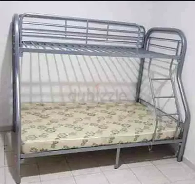 Metal Bunk Bed with Ladder — Good Condition
