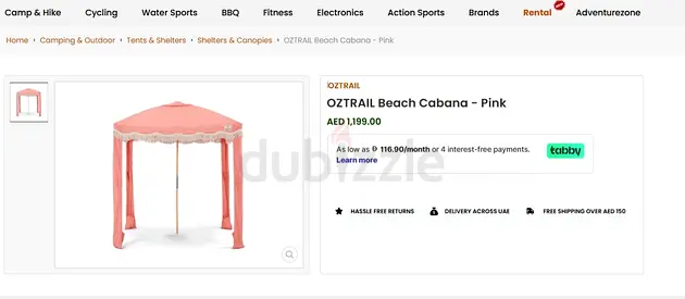 OZTRAIL Beach Cabana Tent – Pink | Brand New, Unopened
Brand-new beach cabana tent, still unopened
