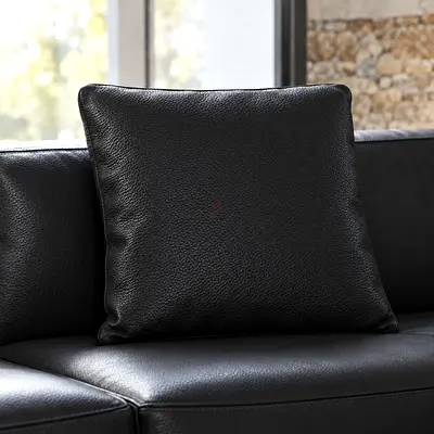 Black leather cushion // Vibieffe 1845_Evo