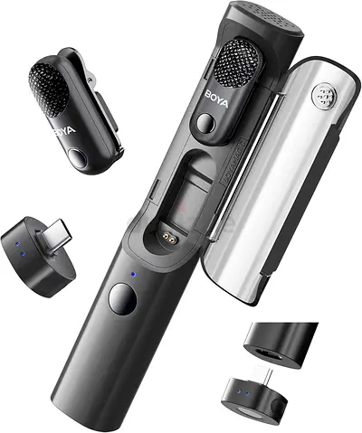 BOYA Magic-05 Wireless Lavalier Microphone, 30Hrs Battery,328FT LOS Range