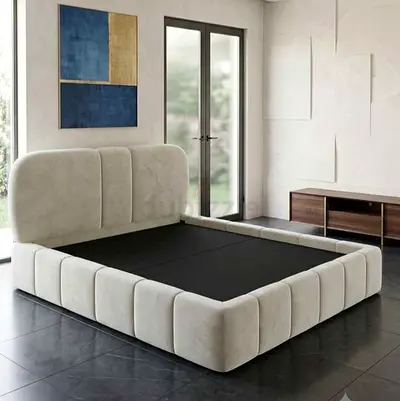 Brand New Luxury Cotton fabric Queen Bed Available