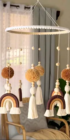 Rainbow baby crib hanging decor