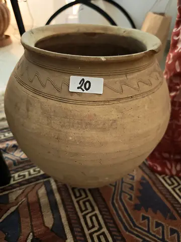 Large Vintage Earthenware Pot / Clay Storage Jar