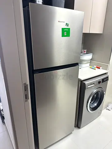 Hisense Stainless Steel Double Door Refrigerator - Good Condition