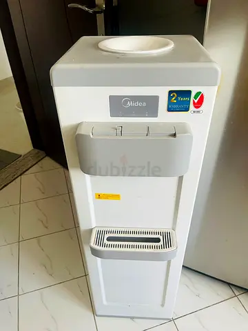 Midea White Water Dispenser — Standing Cooler/Heater, Good Condition