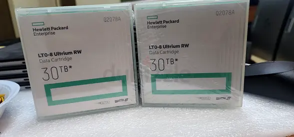 HPE LTO-8 Ultrium RW Data Cartridges 30TB (2 new sealed)