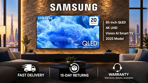 Samsung 85-inch QLED 4K UHD Smart TV Q8F (2025 Model)