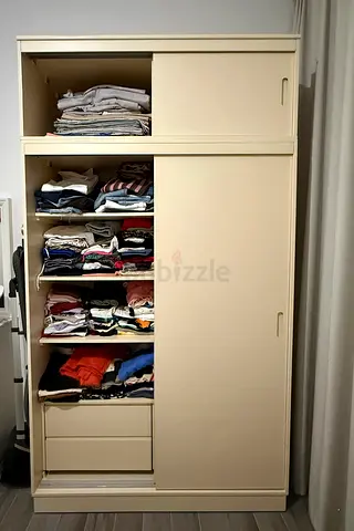 Wardrobe with two side tables
