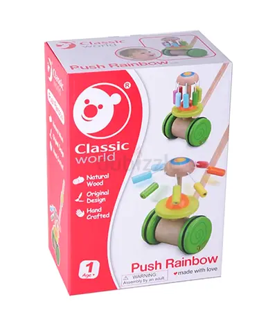 Classic World Wooden Push Rainbow Toy