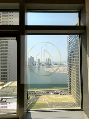 3 Bedroom Sea View Apartment for Annual Rent in Al Khan, Sharjah | Panoramic View | All Rooms with Sea View | AED 72,000