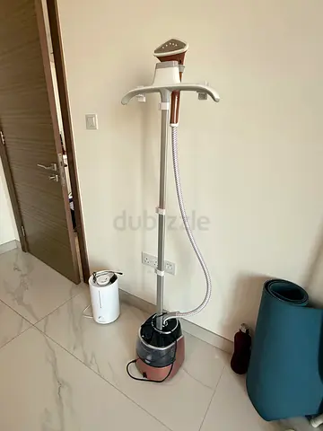 Standing Garment Steamer with Hanger – Rose Gold