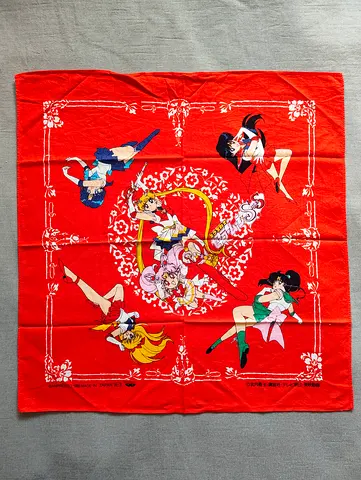 Vintage 1995 Sailor Moon Bandana Handkerchief Scarf Banpresto Japan Anime Rare