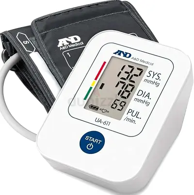 A&D Medical UA-611 Simple Upper Arm Blood Pressure Monitor | Basic Home BP Machine with One-Touch Sy