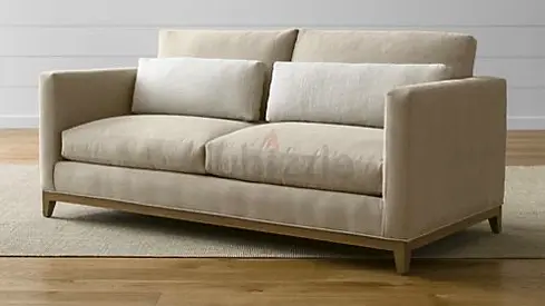 Beige 2-Seater Sofa — Clean Modern Design