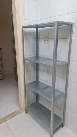 Metal Storage Shelving Unit - 4-Tier, Industrial Grey