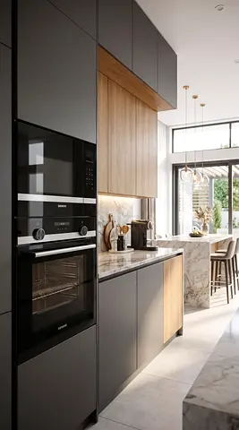 Siemens latest model iq500 Black version electric oven and microwave set built-in by ameen