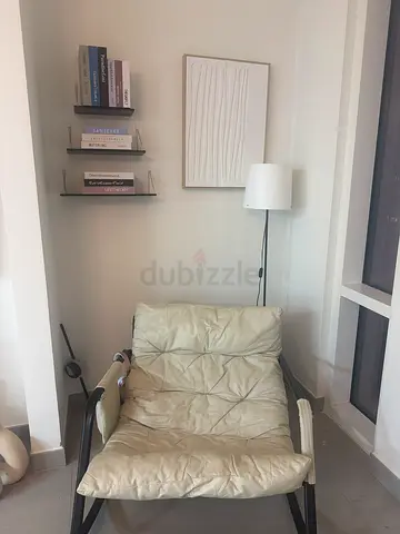 Rocking chair lamp and painting