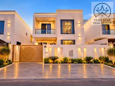 Modern villa for rent (first occupancy), featuring a ground floor, first floor, and roof terrace; l