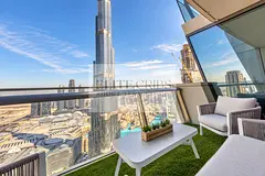 Skyline Majesty | 61st Floor 3BR+M in Burj Vista with Full Burj Khalifa & Fountain Views ***All incl